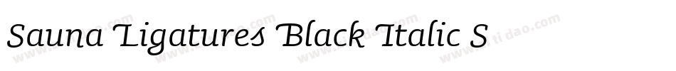 Sauna Ligatures Black Italic Swash字体转换